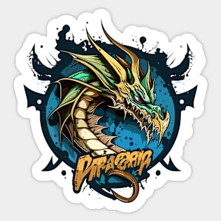 Graffiti Paint Dragon Creative Sticker